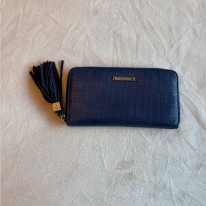 Stella & Dot Wallet Cobalt Blue Mercer Zip Up Wallet Or Mini Clutch